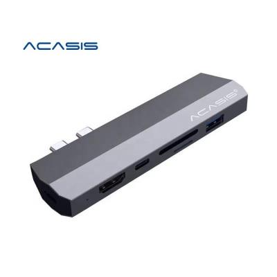 China Type C HUB ACASIS Aluminum Alloy Housing 7 Port Type C USB-C Hub Splitter For Mac for sale