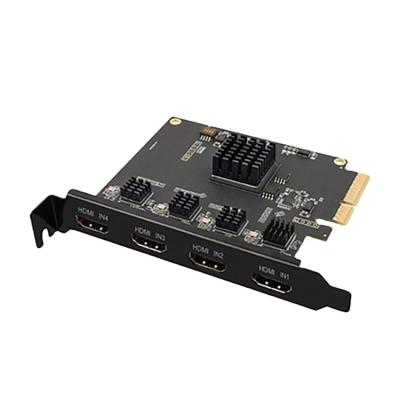 China Metal Acasis New Comer For You High Speed ​​4Port HD PCIe Capture Built-in +Quality Video Card for sale