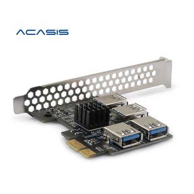 China Color space conversion; Hardware Compression ACASIS PCI-E to PCI-E Adapter 1 to 4 PCI Express Slot 1x to 16x USB 3.0 Riser PCIe Converter Pcie Riser for sale