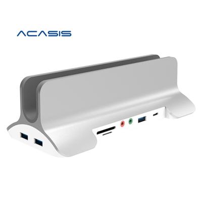 China ACASIS Aluminum Type C to HD 4K USB 3.0 SD TF Card Reader PD Charging Laptop Stand Multifunction 12 in 1 Type C HUB Docking Station for sale