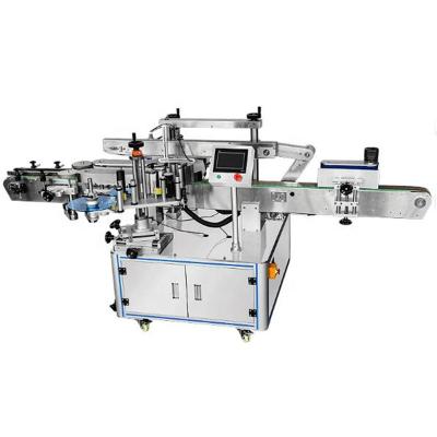 China Food Double Side Two Side Stickers Bottle Labeling Machine Automatic Flat Bottle Round Bottle Labeling Machine for sale