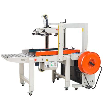 China Food price for carton box sealing machine FXC5050A+DBA200 automatic strapping machine for sale