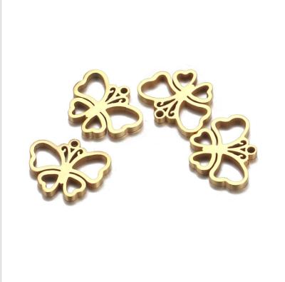 China FASHIONABLE Elegant Stainless Steel Gold Silver 14k Butterfly Animal Charm for sale