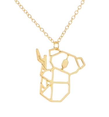 China Newest Style Gold Animal Necklace Women Fashion Stainless Steel Gold Koala Pendant for sale