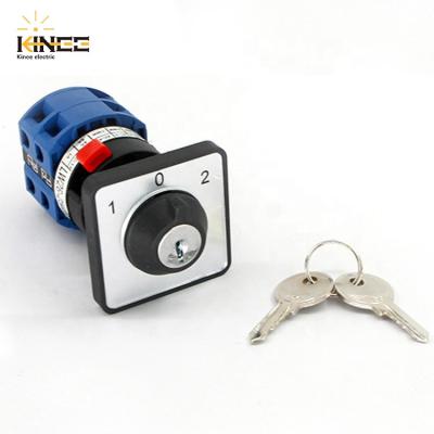 China KINEE LW26 25A 2Y Cam Rotary Switch With Key Lock LW26-25A for sale