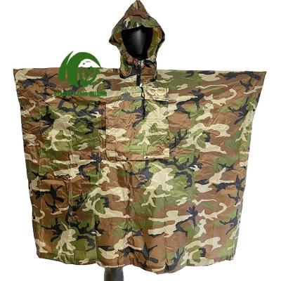 China Outdoor Hooded Kango Rain Poncho Army Rain Poncho Rip-Stop Ultralight Rain Poncho for sale