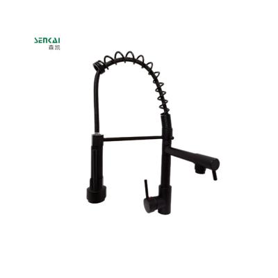 China Sense Faucets FY01 Buyers Customized Apartment Black Kitchen Spring Dual Use Hybrid Faucet for sale