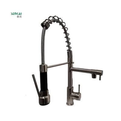 China FB09 Ceramic Faucets Double Spring Kitchen Faucet Polishing Ceramic Coil 500 Thousand Big Jet Cleaning for sale