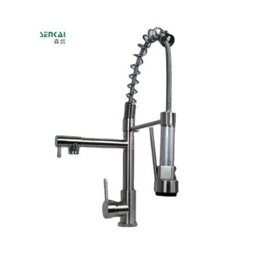 China FZ05 Dual Function Custom Metered Faucets Copper Foam Packing Box Brushed Spring Faucet for sale