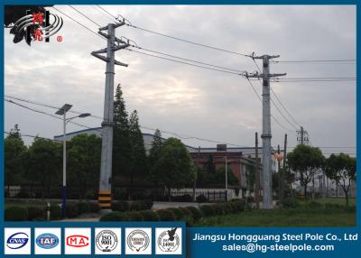 China Flange Connected Single Circuit Steel Power Pole Power Distribution Poles for sale