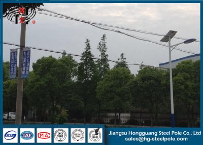 China Single Arm Outdoor Street Lamp Post , Galvanized Decorative Street Light Pole for sale