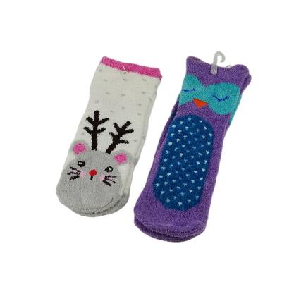 China Factory Sale Cartoon Owl Winter Womens Breathable Mouse And Girl Warm Room Soft Comfortable Socks for sale