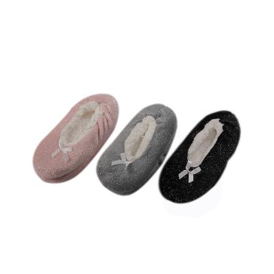 China Latest Design Trend Fashion Slippers Winter Top Hot Sale Coral Fleece Ballerina Slippers For Lady for sale