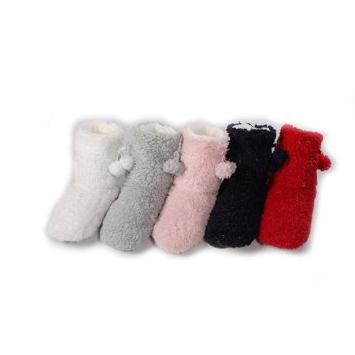 China Supplier Customized Lightweight Plush Fur Warm Fabric Sherpa Winter Women Shoes Soft Indoor Boots for sale