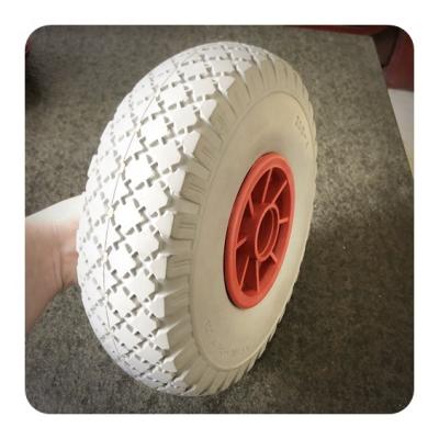 China swivel & 10 Inch Rigid PU Foam Wheel 300-4 Use For Trolley Flat Freewheel For Sale for sale