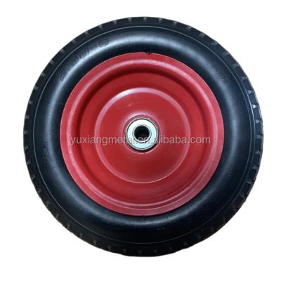 China 2.50-6 PU 8 inch flat foam freewheel for mobile handtruck cart wheel for sale