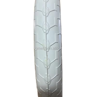 China 16 Inch Semi-pneumatic Semi-pneumatic Rubber Wheel Tubeless Tires With Steel Rim for sale