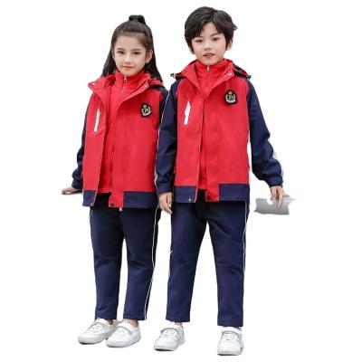 China Viable Wholesale Fancy Logo Printing School Uniform Low Price 100% Polyester Kids School Uniforms for sale