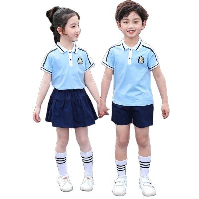 China China factory sale fashion sport school single viable kids uniform shirt short sleeves for sale