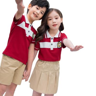 China Latest Designs Wholesale Attractive Summer Sustainable Style Children Unisex School Uniform for sale