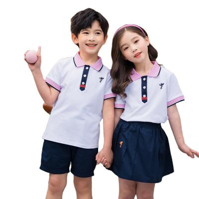 China Manufacturer Latest Kids School Uniform Sustainable Design Summer Breathable School Uniform for sale