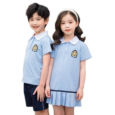 China Sustainable Professional Made Promotional Quick Dry Kids School Uniform Set Summer for sale