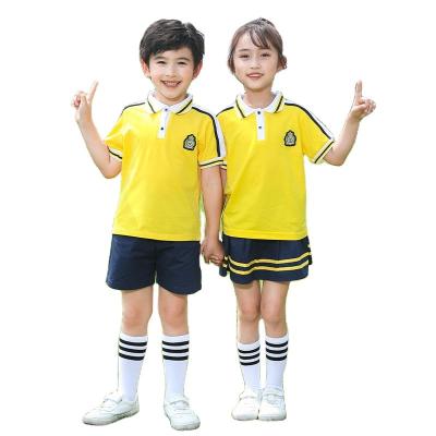 China New Sustainable Innovative Product Polyester Material Yellow School Uniform Children for sale