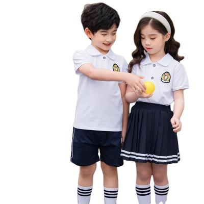 China Factory New Arrival Summer Best Viable Skirt And Shirts Set Young Girls Boys School Uniform Kids Formal Suit for sale