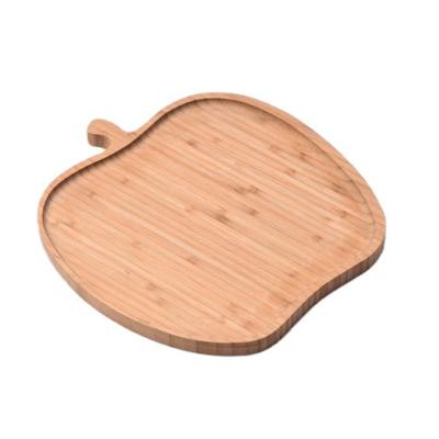 China Bamboo Apple Shaped Small Tray Eco-Friendly High Quality Bamboo Wholesale for sale