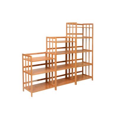 China New Type Four Layer Sustainable Sale Bamboo Microwave Oven Home Kitchen Storage Racks for sale