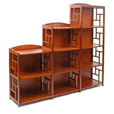 China Good Price Sustainable New Type Bamboo Four Layer Furniture Cheap Vintage Bookcase for sale