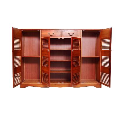 China Professional Manufacturer Bamboo Four Door Multi Layer Furniture Stored Shoe Storage Cabinet for sale