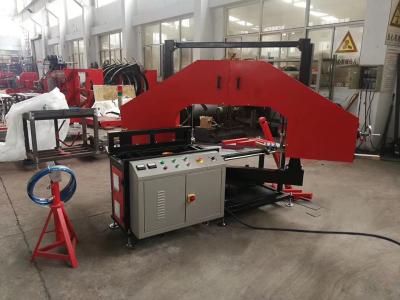 China HDPE Polyäthylen-Dudelsackkapelle sah Schneidemaschine des Kunststoffrohr-380V zu verkaufen