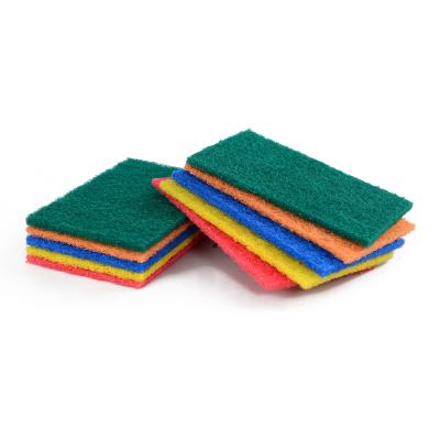 China Sustainable 5 Colors Matched Heavy Duty Kitchen Cleaning Pad With Polyester Fiber for sale