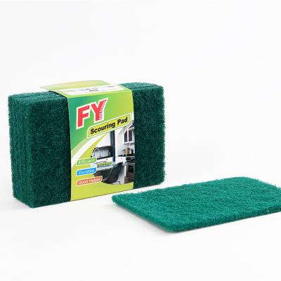 China Sustainable Home Care Non-scratch Scrubber Household Cleaning Green Scrubber Pad for sale