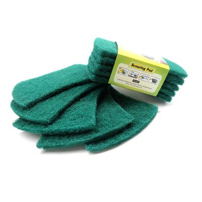 China Sustainable Kitchen Hot Pads Durable Green White Nylon Washable Scouring Pad for sale