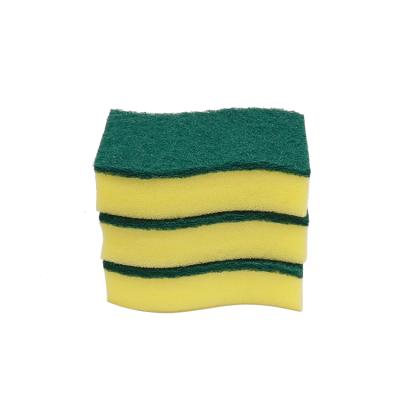 China Sustainable High Density Cheap Polyester Fiber S Square Sponge Scrubber For Restaurant for sale