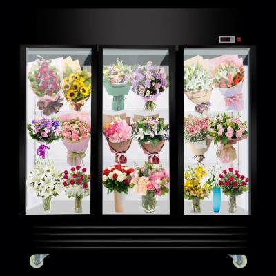 China 2020 Single-temperature wholesales of beautiful glass cabinets refrigeration equipment with flowers for sale