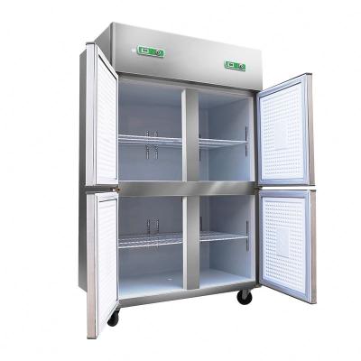 China Four Doors Commercial Refrigerators Freezer 4 Doors Upright Stainless Steel Refrigeration Hardware for sale