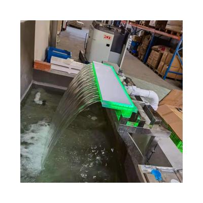 China Factory price LED water flow light waterfall with LED pool fountain can fit hot water for sale