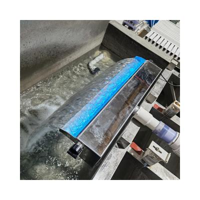 China Outdoor Water Feature LED Water Flow Stainless Steel LED Pool Light Waterfall for sale