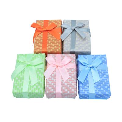 China Recyclable Good Prices Factory Supply Wholesale Holiday Paper Jewelry Gift Boxes With Ribbon for sale