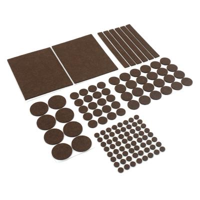 China Eco-Friendly Brown Felt Furniture Pads Round Sticker Pads For Furniture Rectangle Felt Slip Pad For Chairs Tables Legs for sale