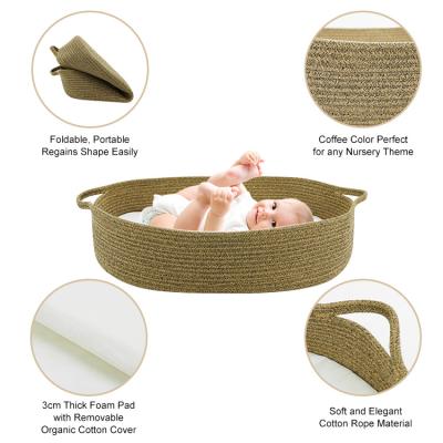 China Eco-Friendly Baby Changing Basket With Waterproof Protection | Portable Diaper Changing Topper for Dresser or Table for sale