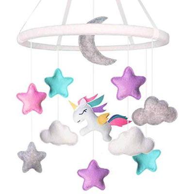 China Customized Soft Animals Felt Macrame Boho Baby Crib Hanger Mobile Toy Crib Mobile for sale