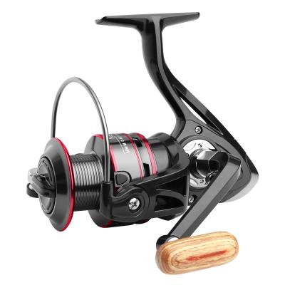 China High Speed ​​Wooden LEFT HAND Handle Reel Fishing Reel 8KG Max Drag Spinning Fishing Reels for sale