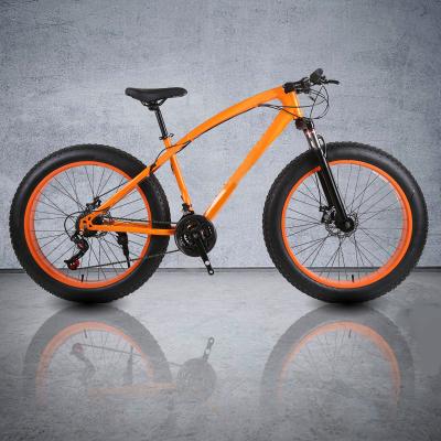 China Steel 26 Inch 21 Speed ​​Wide Tire High Carbon Steel Twin Disc Brake Off Road Variable Bicycle Frame Speed ​​All Mountain Bike for sale