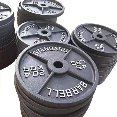 China 2021 Durable Gymnasium Cast Iron Weight Competition Commercial Standard Bumper Plates For Barbell for sale