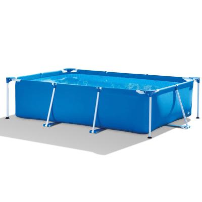 China Hot Sale PVC Rectangular PVC Frame Above Ground Inflatable Swimming Pool Outdoor for sale