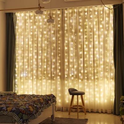 China Commercial Outdoor Colorful Warm White Curtain String String Lights Christmas Usage Holiday LED Fairy Lights for sale